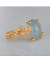 Ole Lynggaard Copenhagen Ring Small in Gold with Aquamarine and Diamonds (horloges)